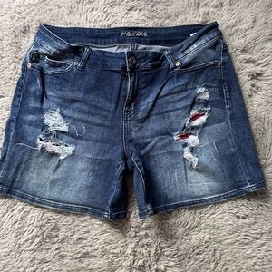 Women’s Maurice’s American Flag Denim Shorts size 13/14